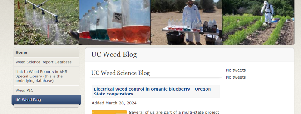 A picture of the UC Weed Science Blog. 
